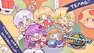 【#マリカにじさんじ杯 前日🏎️】チーム6の皆様と顔合わせ🎶&合同練習です🙌 #マリオカートワールド w/卯月コウ、桜凛月、エクス・アルビオ、叢雲カゲツ【#エリーコニファー/#にじさんじ】